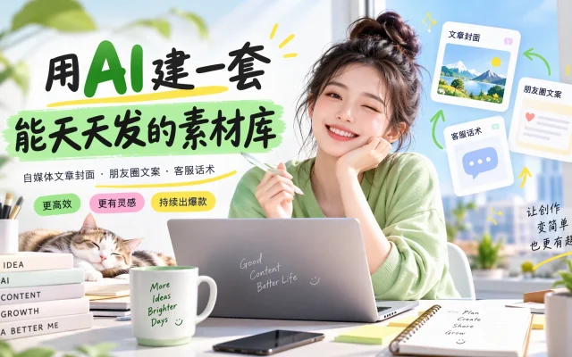 朋友圈文案与客服话术：用 AI 建一套能天天发的素材库