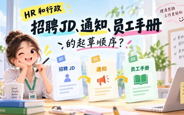 HR 和行政的文案怎么写：招聘 JD、通知、员工手册的起草顺序