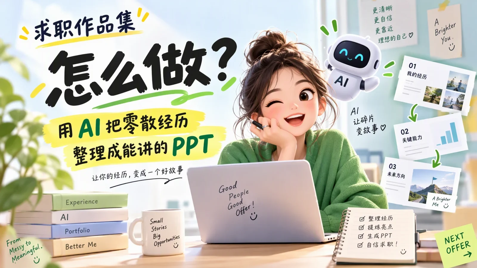 求职作品集怎么做：用 AI 把零散经历整理成能讲的 PPT