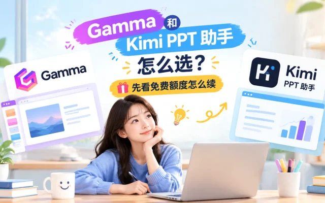 做汇报 PPT，Gamma 和 Kimi PPT 助手怎么选？先看免费额度怎么续