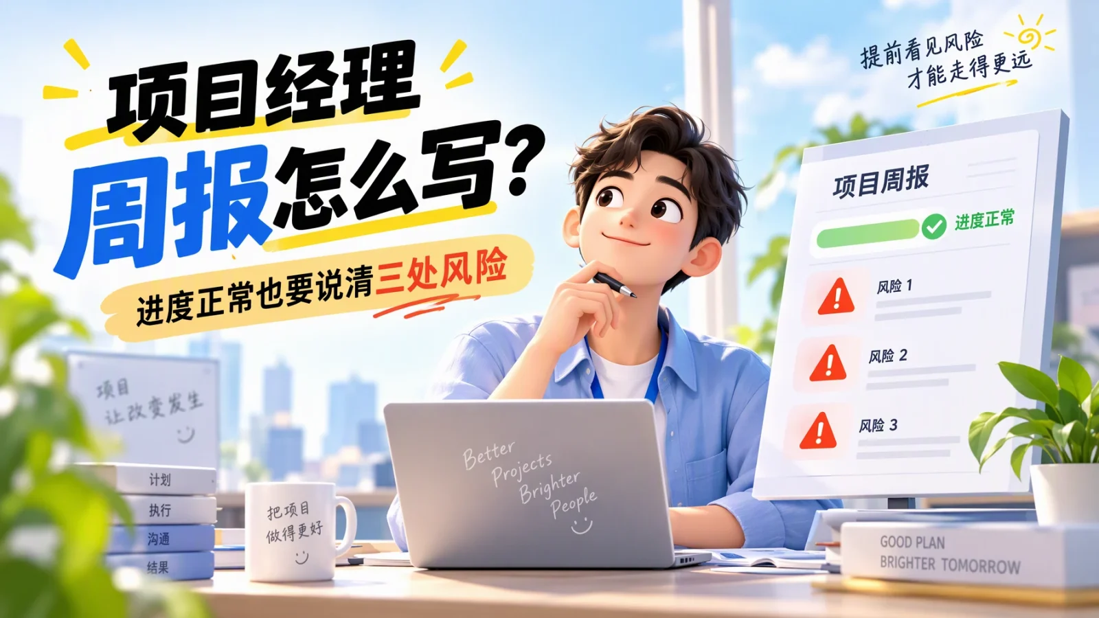 项目经理周报怎么写：进度正常也要说清三处风险