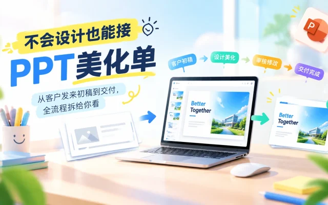 不会设计也能接 PPT 美化单：从客户发来初稿到交付，全流程拆给你看