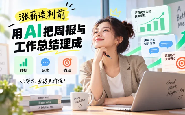 涨薪谈判前，用 AI 把周报与工作总结理成数据、话术和锚点