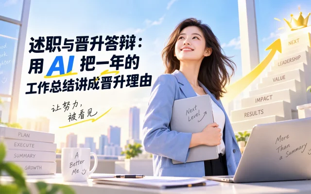 述职与晋升答辩：用 AI 把一年的工作总结讲成晋升理由