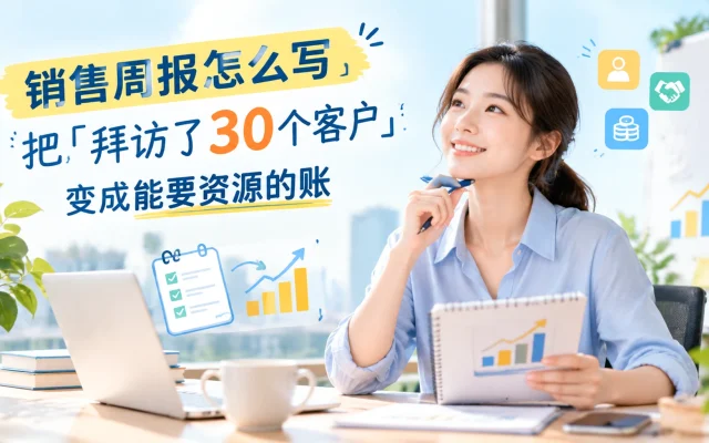 销售周报怎么写：把「拜访了 30 个客户」变成能要资源的账