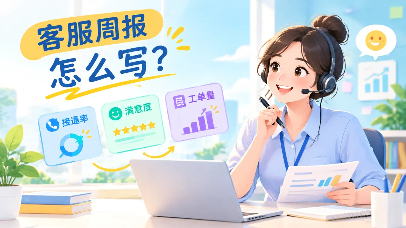 客服周报怎么写：接通率、满意度、工单量怎么拆成三段