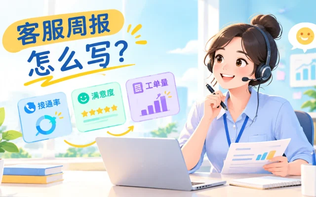 客服周报怎么写：接通率、满意度、工单量怎么拆成三段