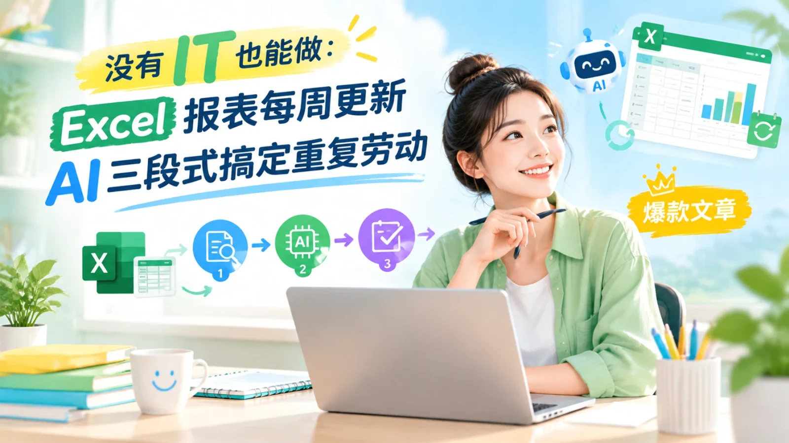 没有 IT 也能做：Excel 报表每周更新，AI 三段式搞定重复劳动