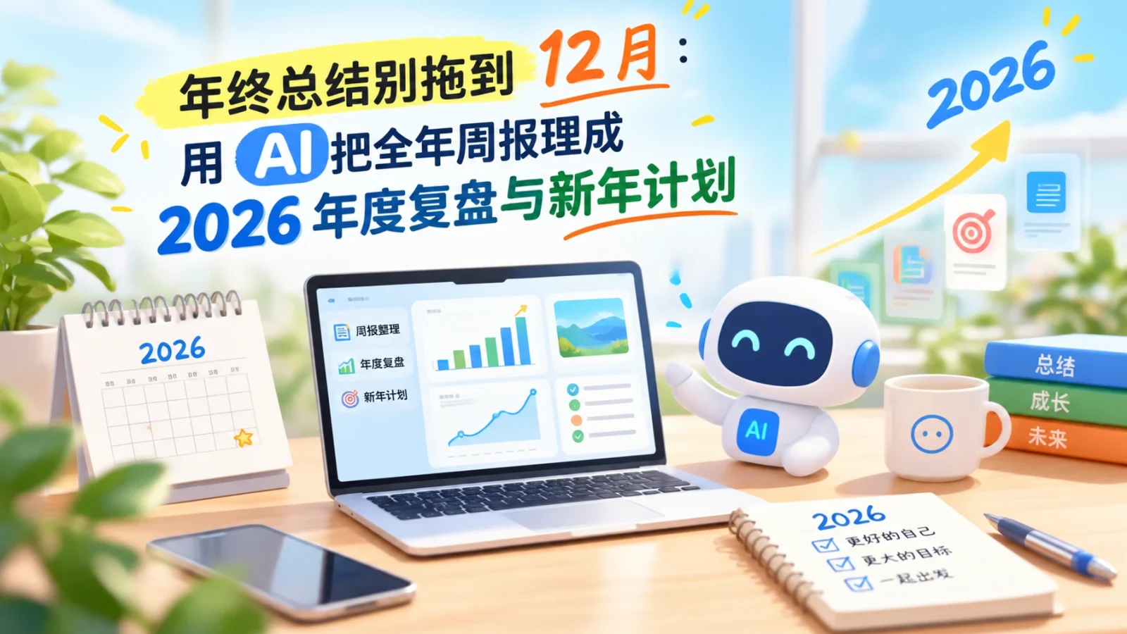 年终总结别拖到 12 月：用 AI 把全年周报理成复盘与新年计划