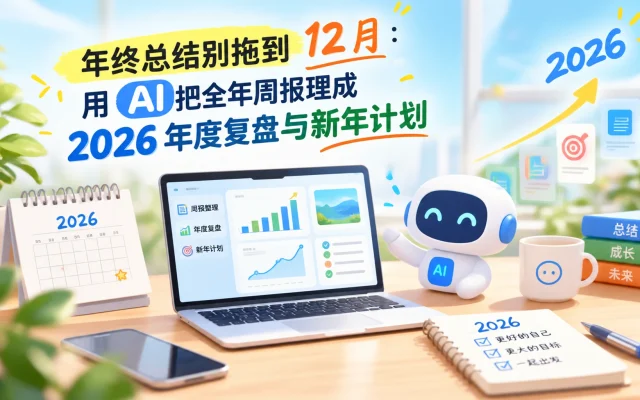 年终总结别拖到 12 月：用 AI 把全年周报理成复盘与新年计划
